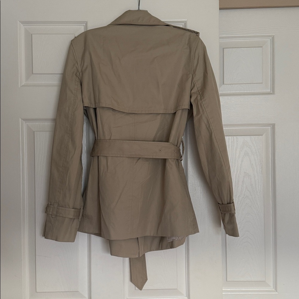 Aritzia Tan Double-Breasted Trench Coat - Picture 4 of 6